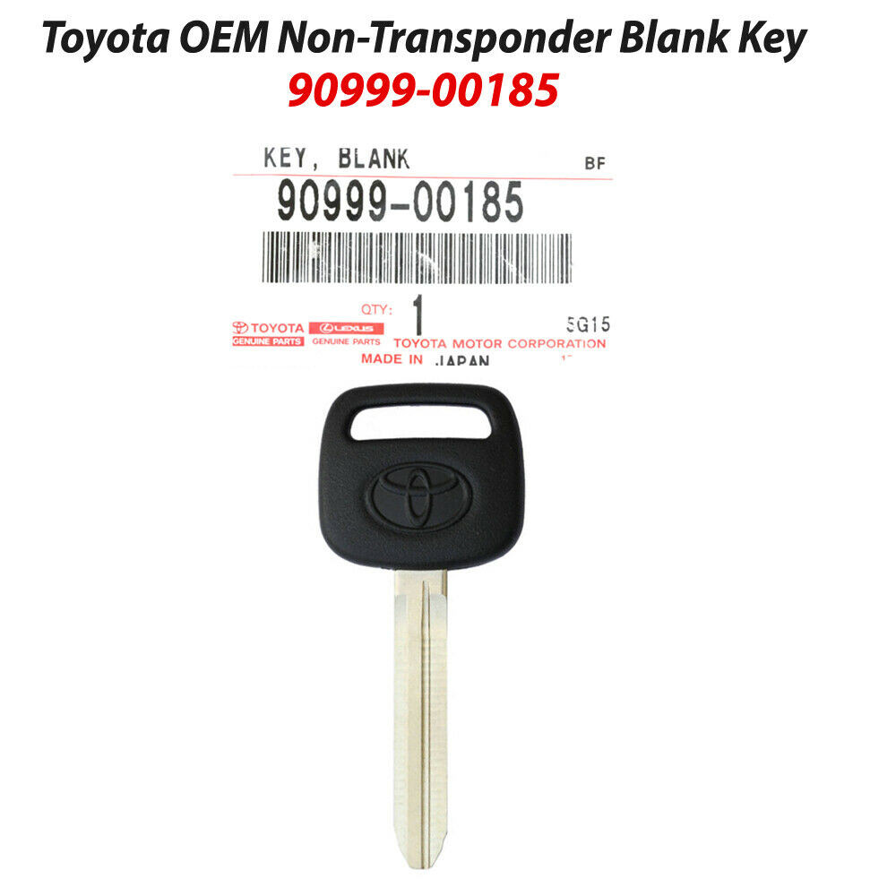 Toyota OEM Non-Transponder Uncut None Chip Blank Key 90999-00185