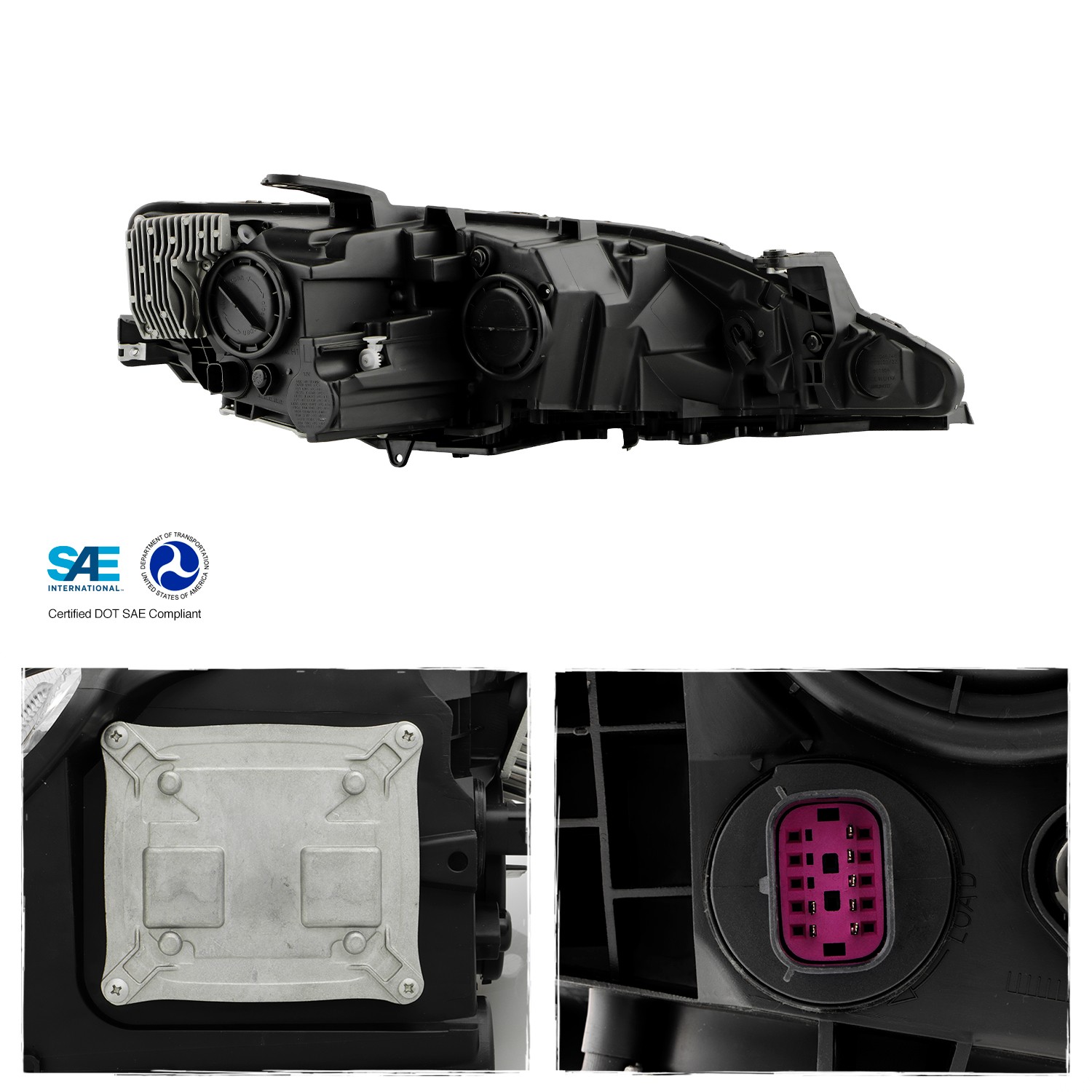 For 2017-2020 Chrysler Pacifica Halogen w/ LED DRL Quad Lamp Headlights Assembly