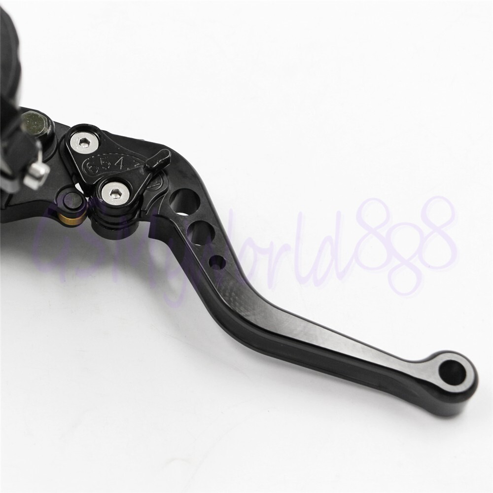 Motorcycle Brake Levers Master Cylinder Reservoir Set Universal 7/8” 22mm