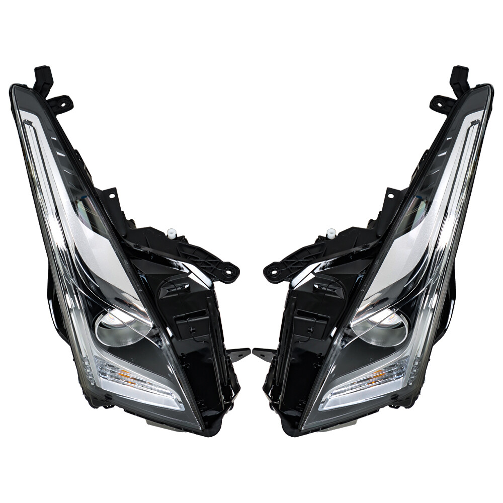 For 2013-2018 Cadillac ATS Halogen Headlights Projector w/ Bulb Pair Left+Right