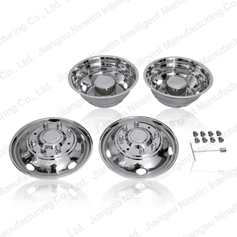 4 Set 19.5 inch Stainless Steel wheel simulator for Ford F450/F550 1999-2002