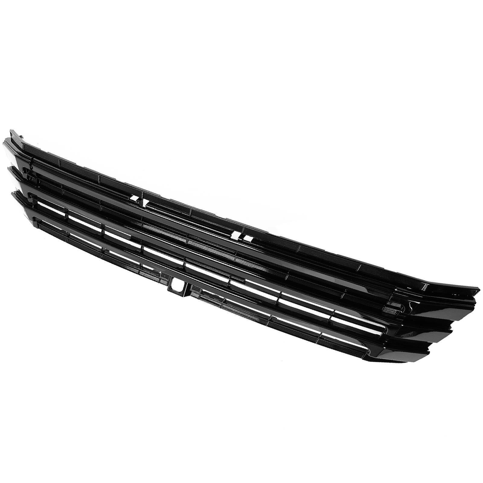 Front Upper and Lower Grille Grill For Toyota Highlander 2017-2019 Gloss Black