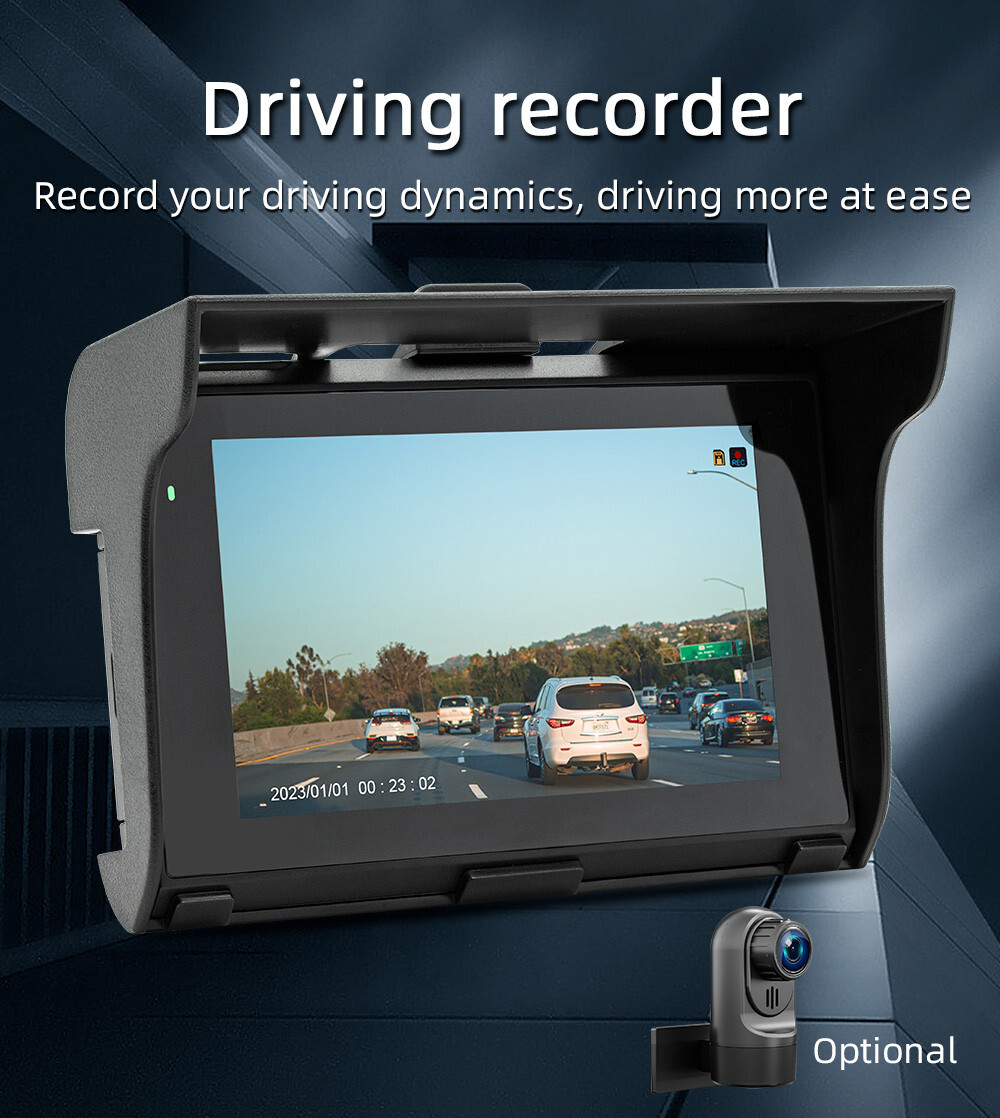 Motorcycle Radio MP5 Player GPS Navigator Portable Wireless Android Auto Carplay
