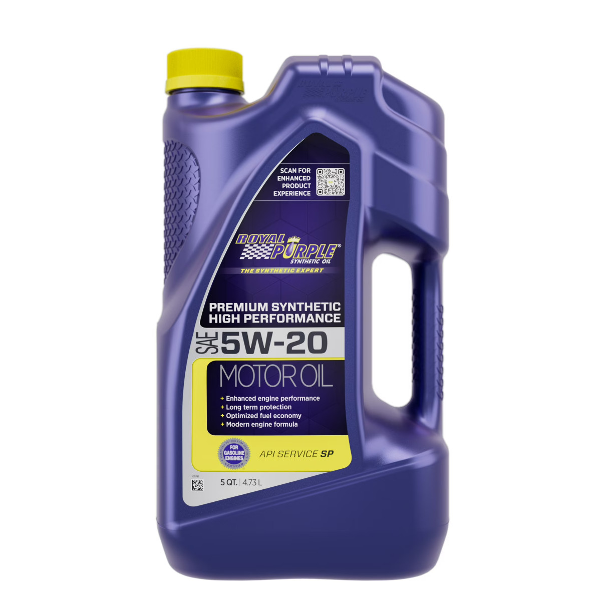 Royal Purple High Performance Motor Oil 5W-20, Premium Synthetic Motor Oil, 5 Qt