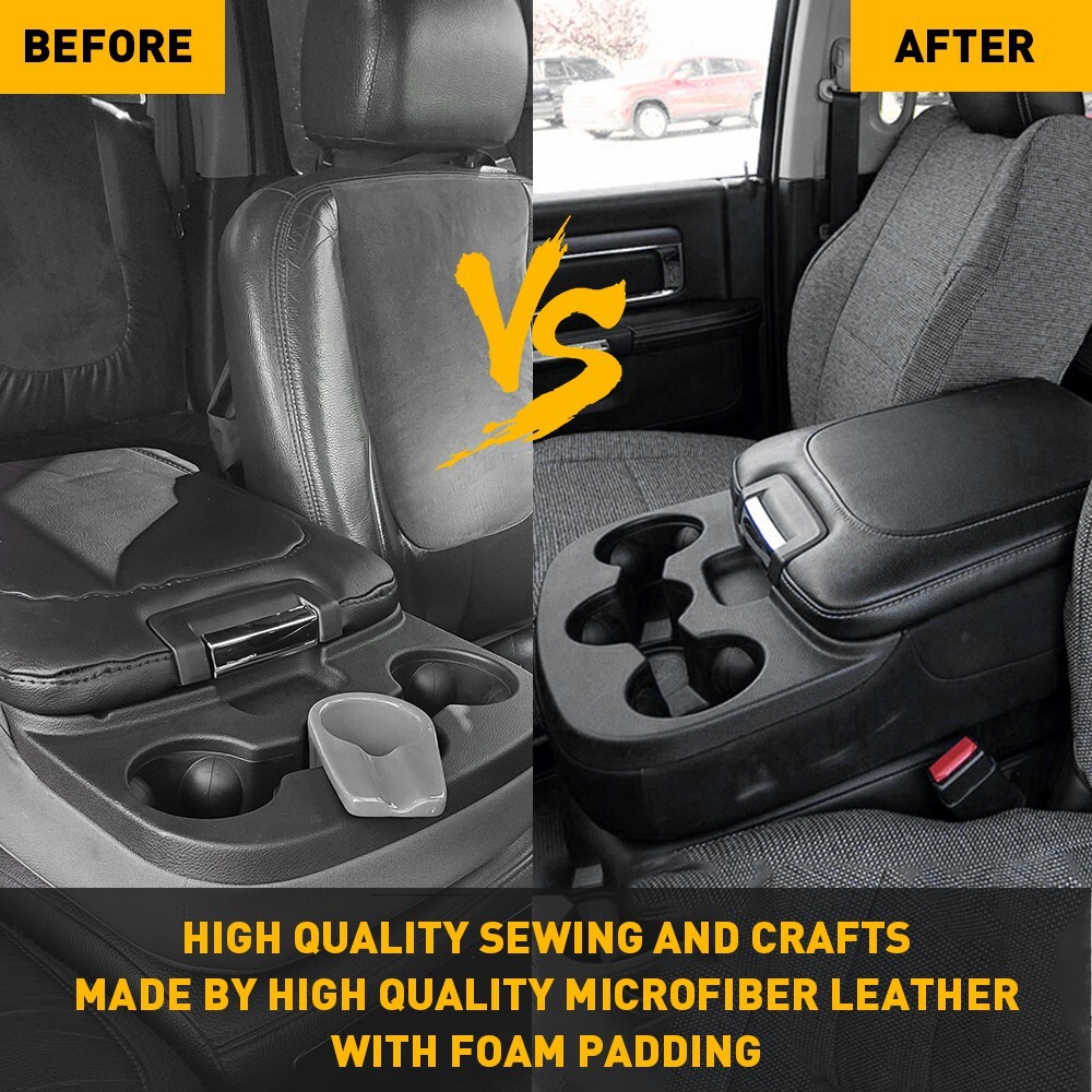 For 2013-2018 Dodge Ram Armrest Cushion Cover Center Console Box Pad Accessories
