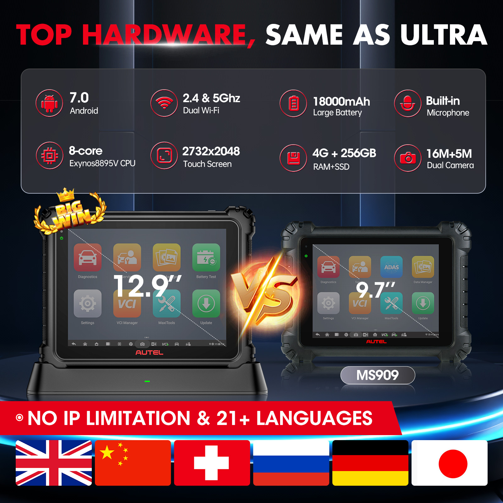 ⭐⭐⭐⭐⭐【2-Year Update】Autel ULTRA Lite S JVCI+ 2026 Diagnostic Scanner New Version