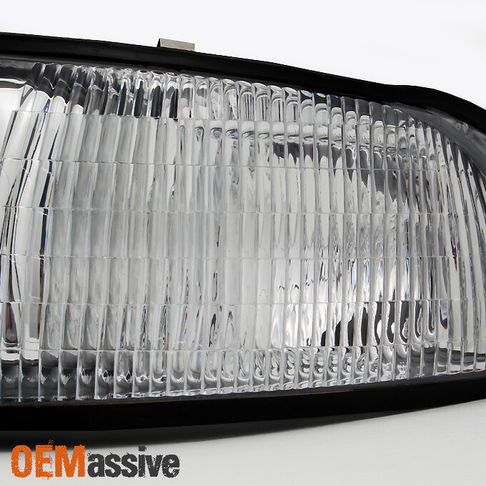 Fit 97-99 LeSabre Clear Headlights w/ Corner Signal Lamps L + R Replacement