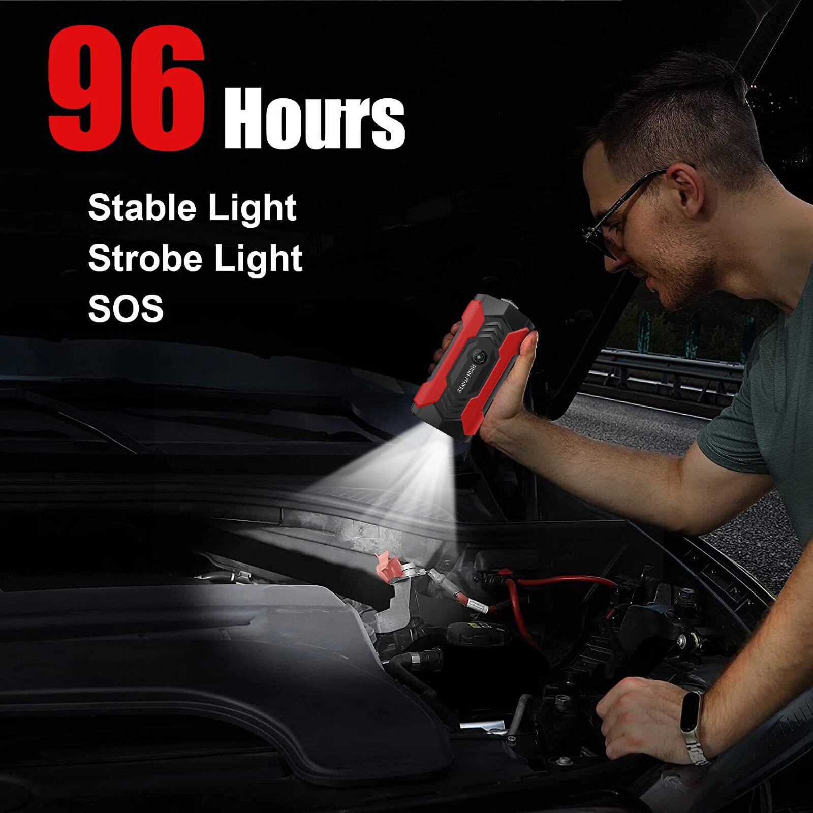 100000mAh Car Jump Starter Booster Jumper Box Power Bank Battery Charger