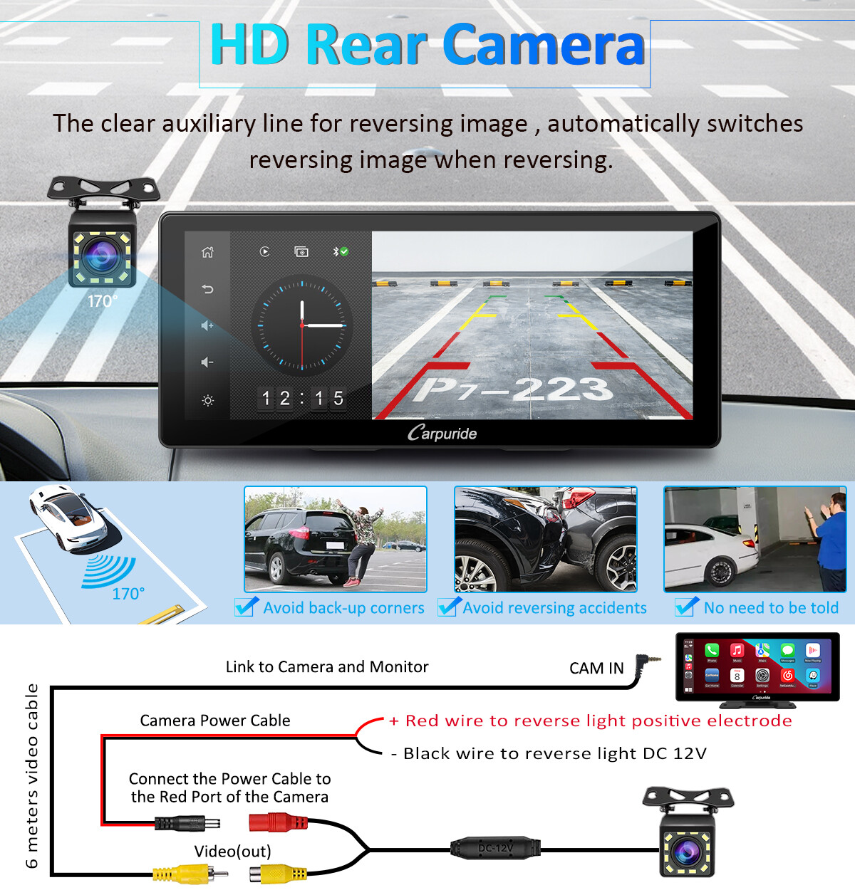 Carpuride W103 Wireless Carplay Android Auto Car Audio Stereo 10.3in Touchscreen