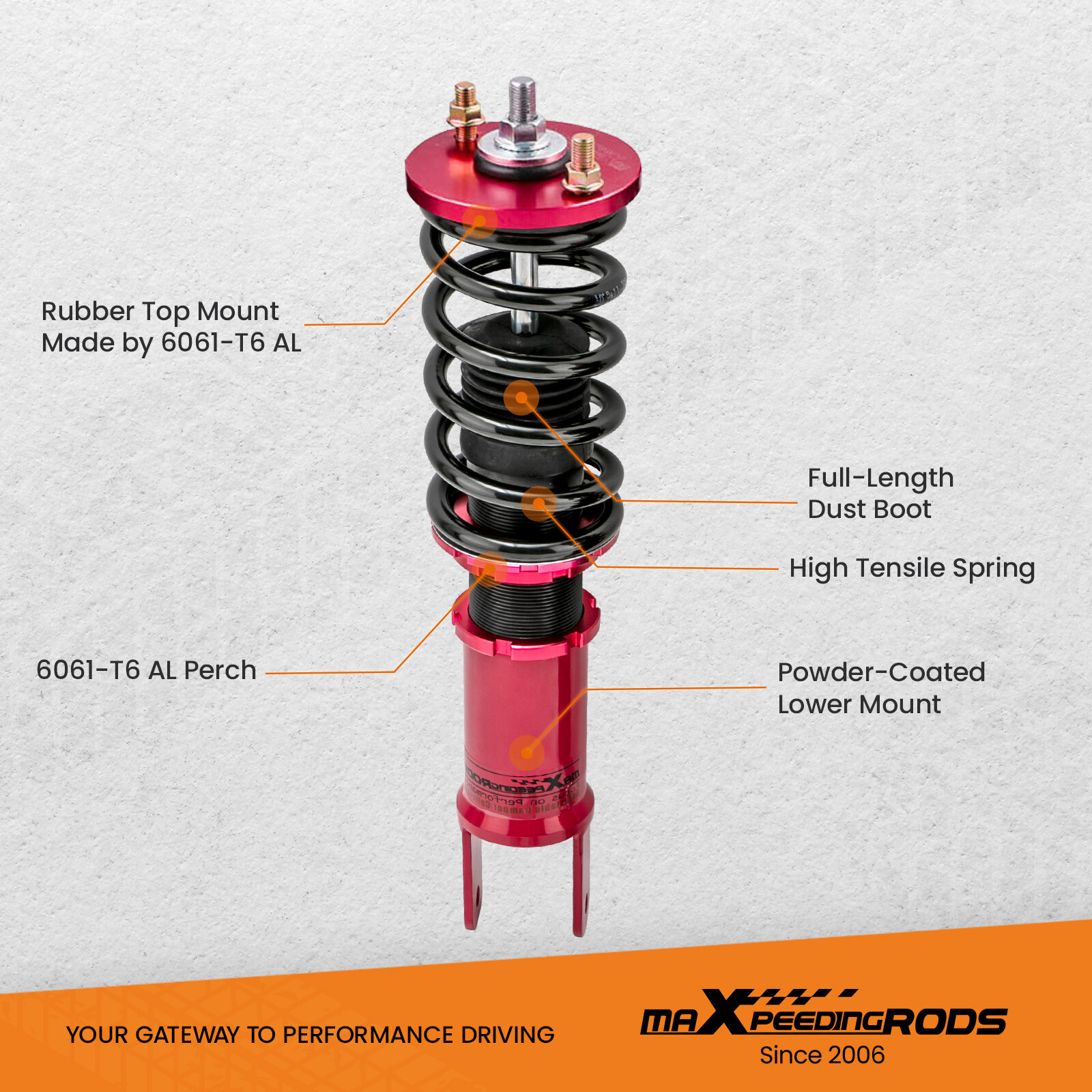MaXpeedingrods Coilovers Suspension Lowering Kit For Honda Civic 1992-2000
