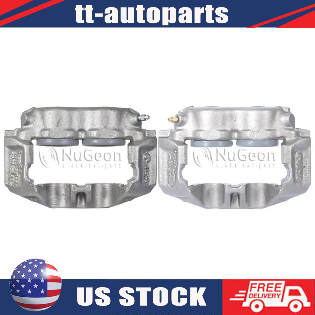 Front Left & Front Right Disc Brake Caliper Nugeon For 1986-1994 Ford