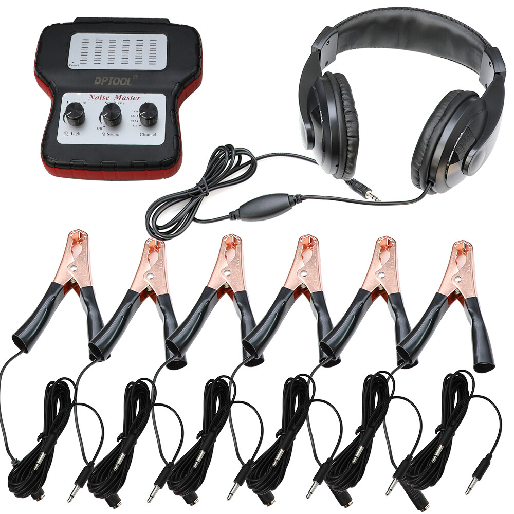 6 Channel Chassis Ears Stethoscope Sound Detector Tool Engine Noises Finder Kit