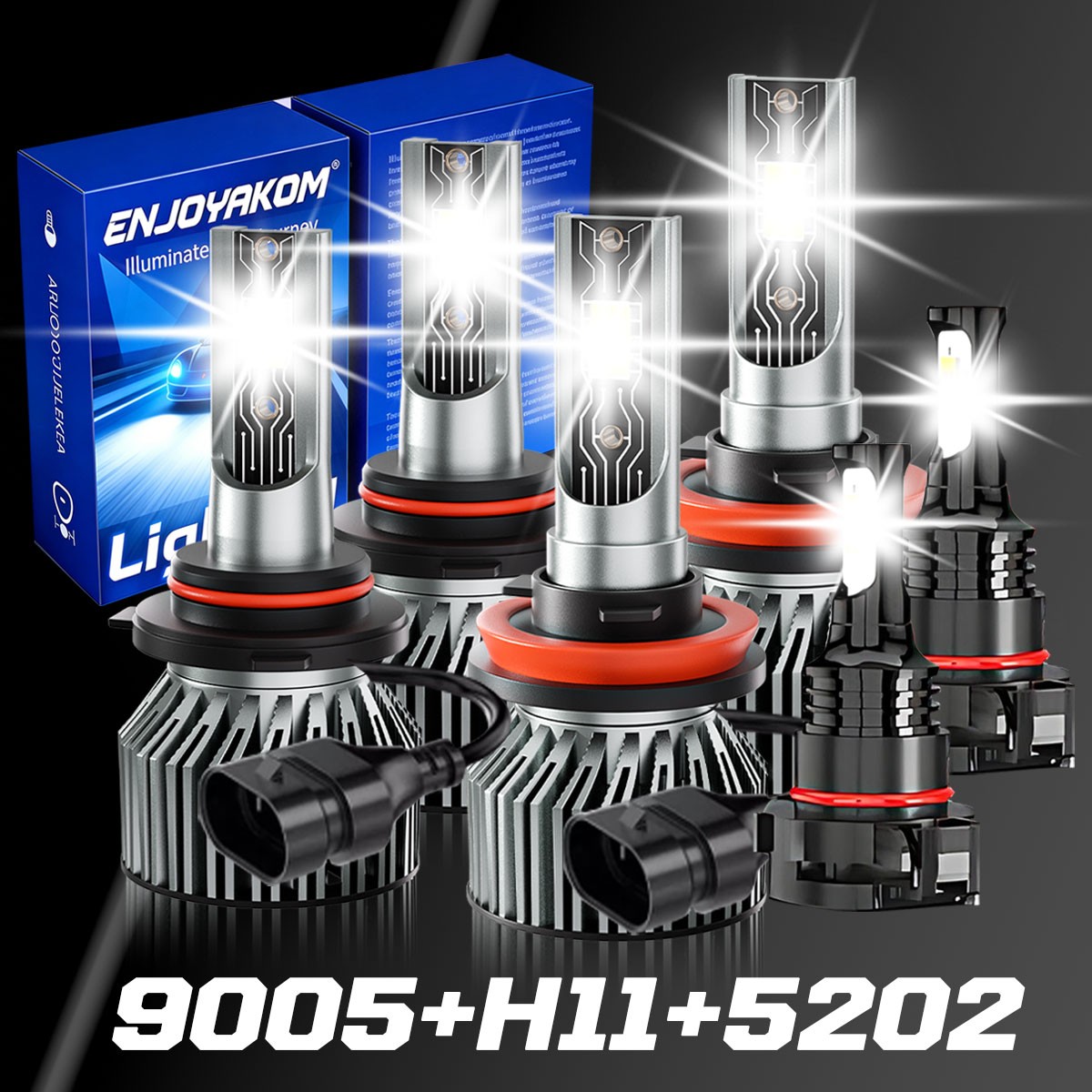 For Chevrolet Silverado 1500 2007-2015 LED Headlight Bulbs Super Bright 30000LM