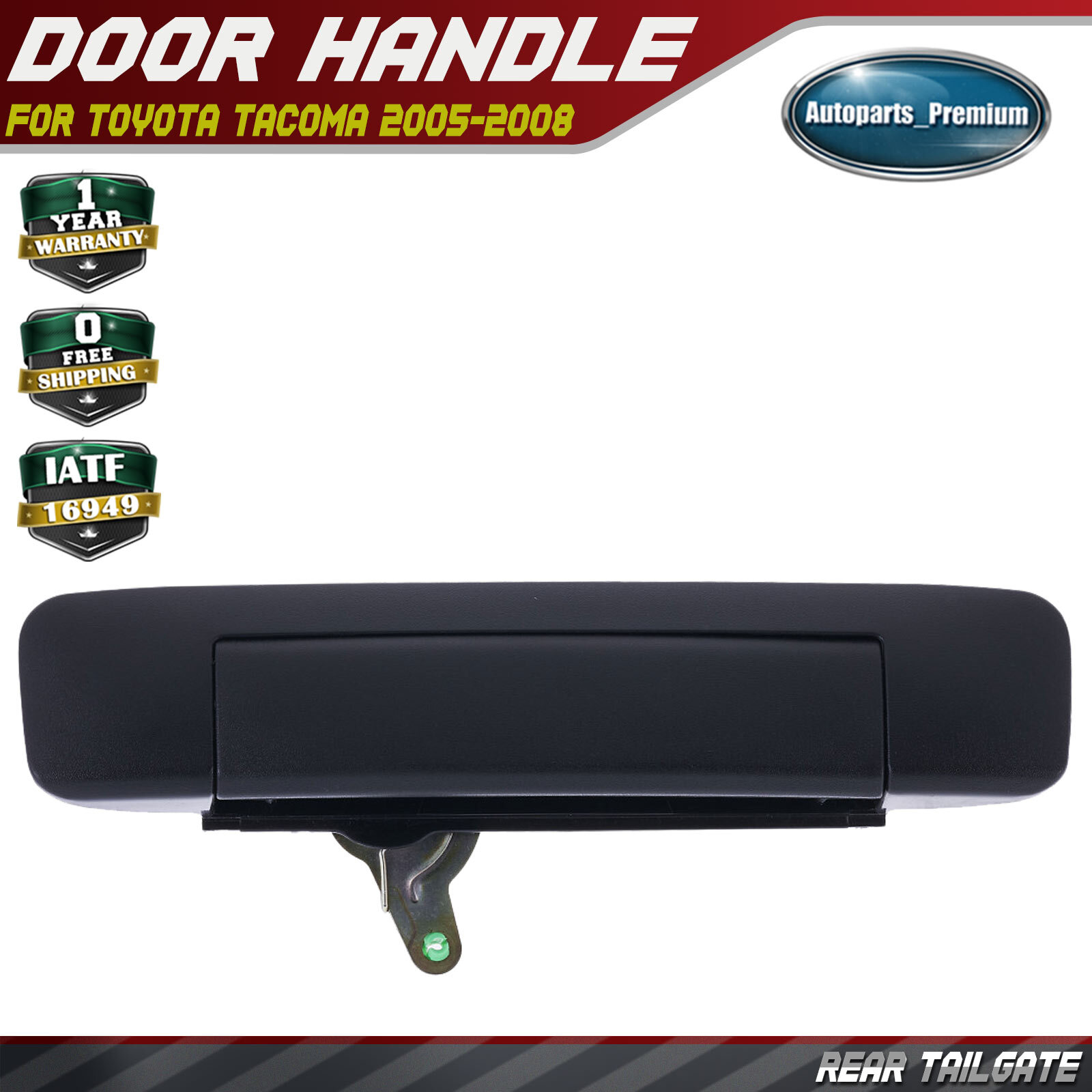 Texture Black Tailgate Handle without Camera Hole for Toyota Tacoma 2005-2008