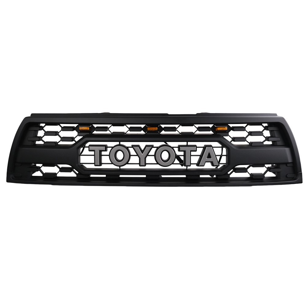 Front Grille For 1996-2002 Toyota 4Runner Black Mesh Grill W/Led Lights&Letters
