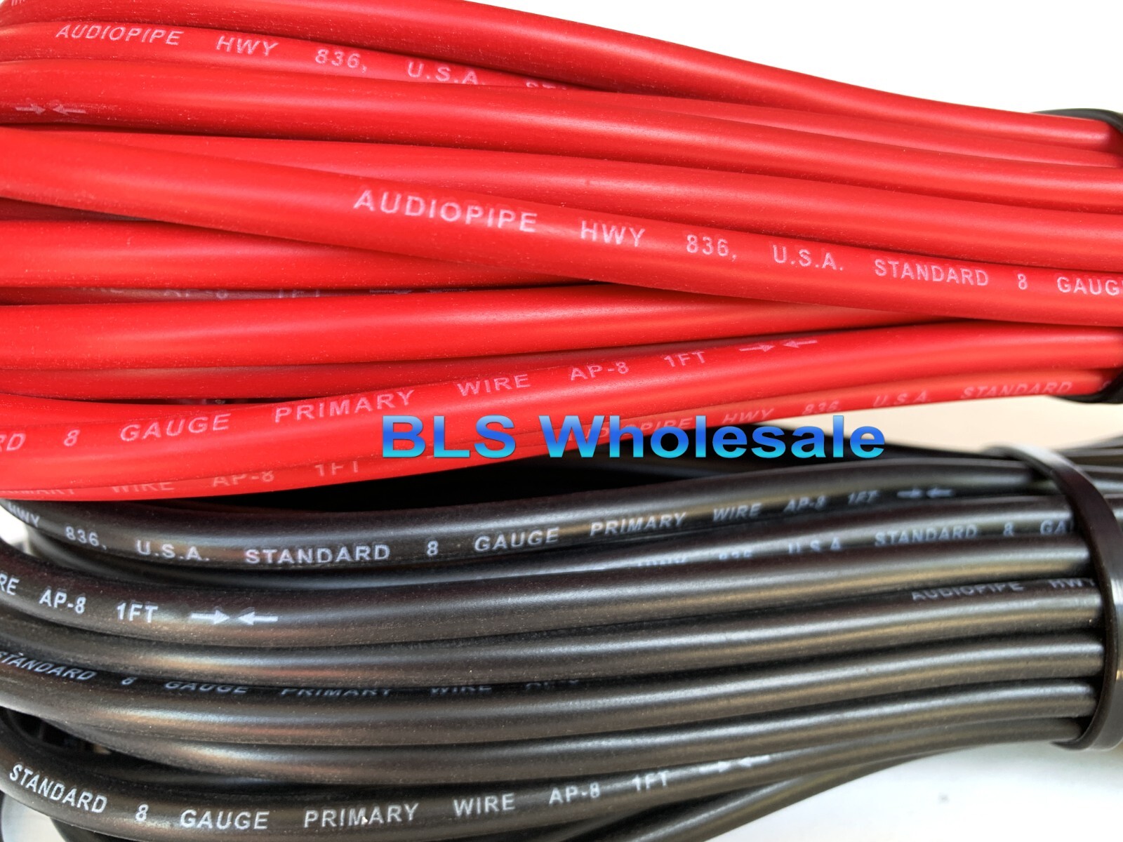 25ft Each Red & Black 8 Gauge Power Wires Car Auto Primary Wire Cable Wiring