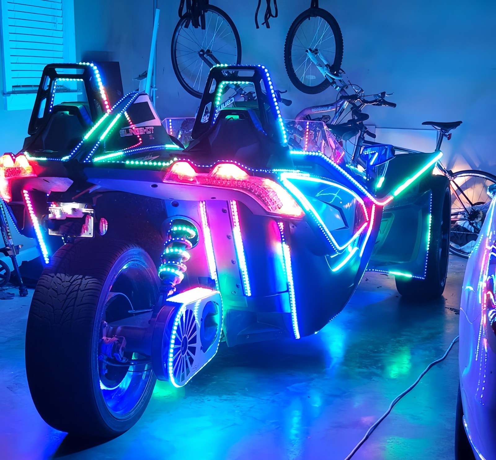 8PCS 4FT CHASING LED Strips Lights Polaris Slingshot IP65Waterproof Flexible SET