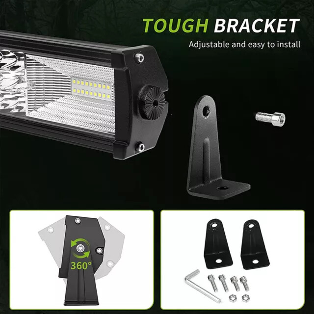 32 Inch LED LIGHT BAR Tri Row Spot Flood Combo Truck Offroad 4WD ATV SUV Light