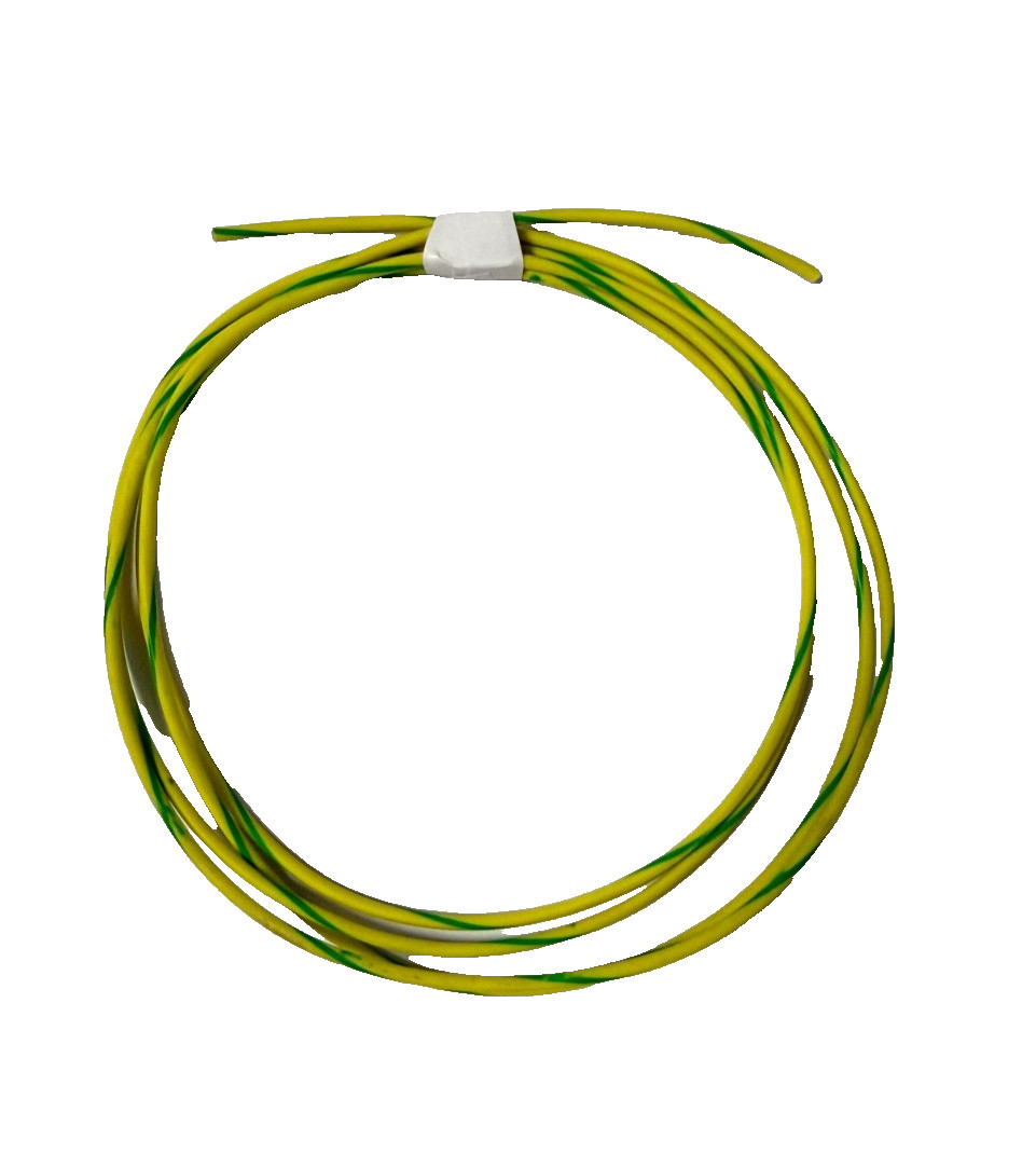 25 FEET AUTOMOTIVE WIRE 18 AWG HIGH TEMP TXL WIRE YELLOW WITH GREEN STRIPE