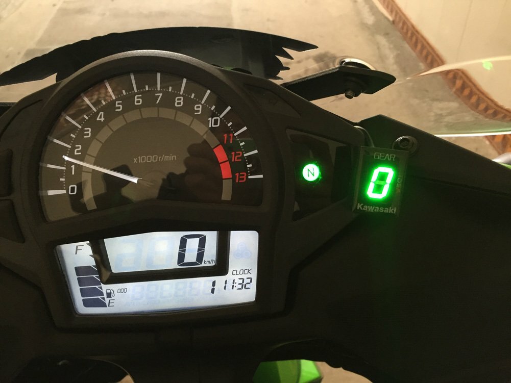 Motorcycle Gear Indicator Green LED for Kawasaki Ninja Vulcan Versys US Ship