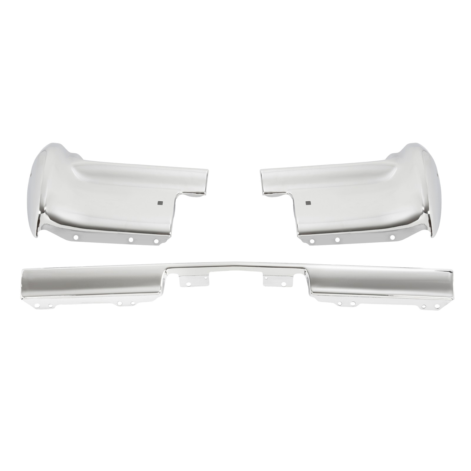 3 PCS Triple Set Rear Bumper Plated Panel Chrome For Chevrolet Impala 1964