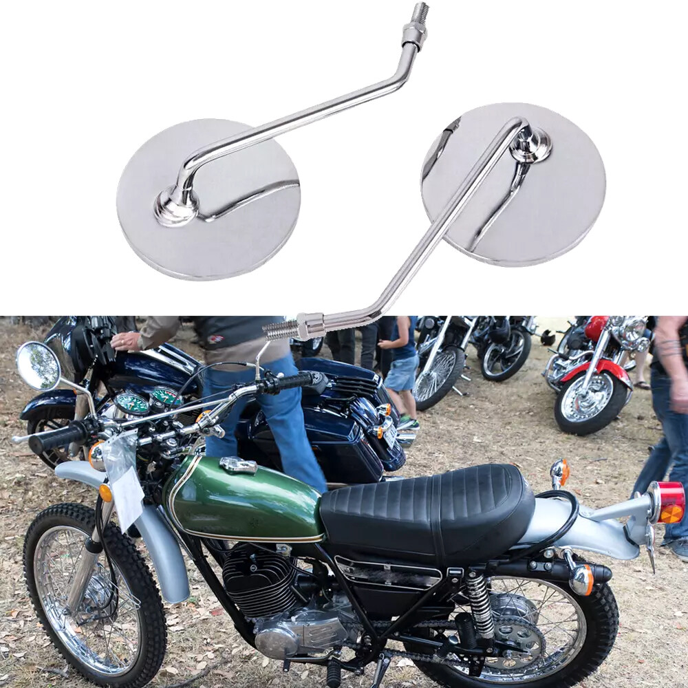 Motorcycle Round Rearview Side Mirrors for Honda CT70 CT90 CT110 CT125 CT200