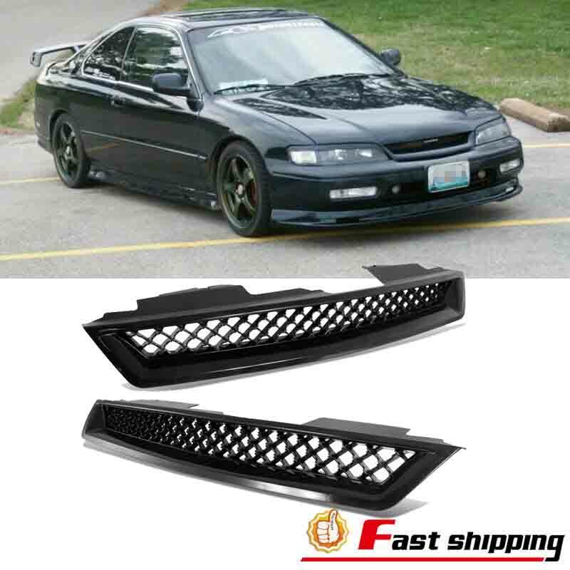 Fit 1994 1995 1996 1997 Honda Accord Black Type-R Front Bumper Mesh Grille Grill