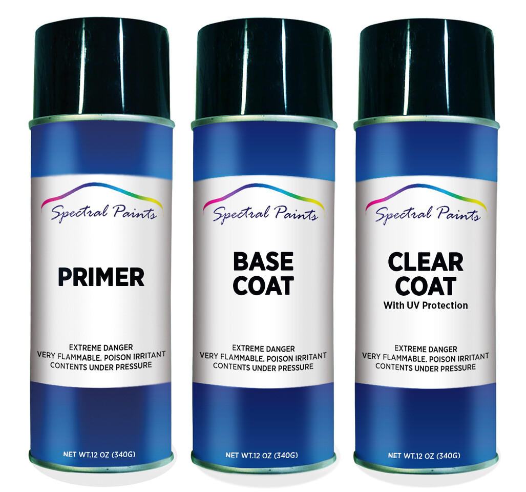 For BMW 372 Stahlblau Met. Aerosol Paint Primer & Clear Compatible