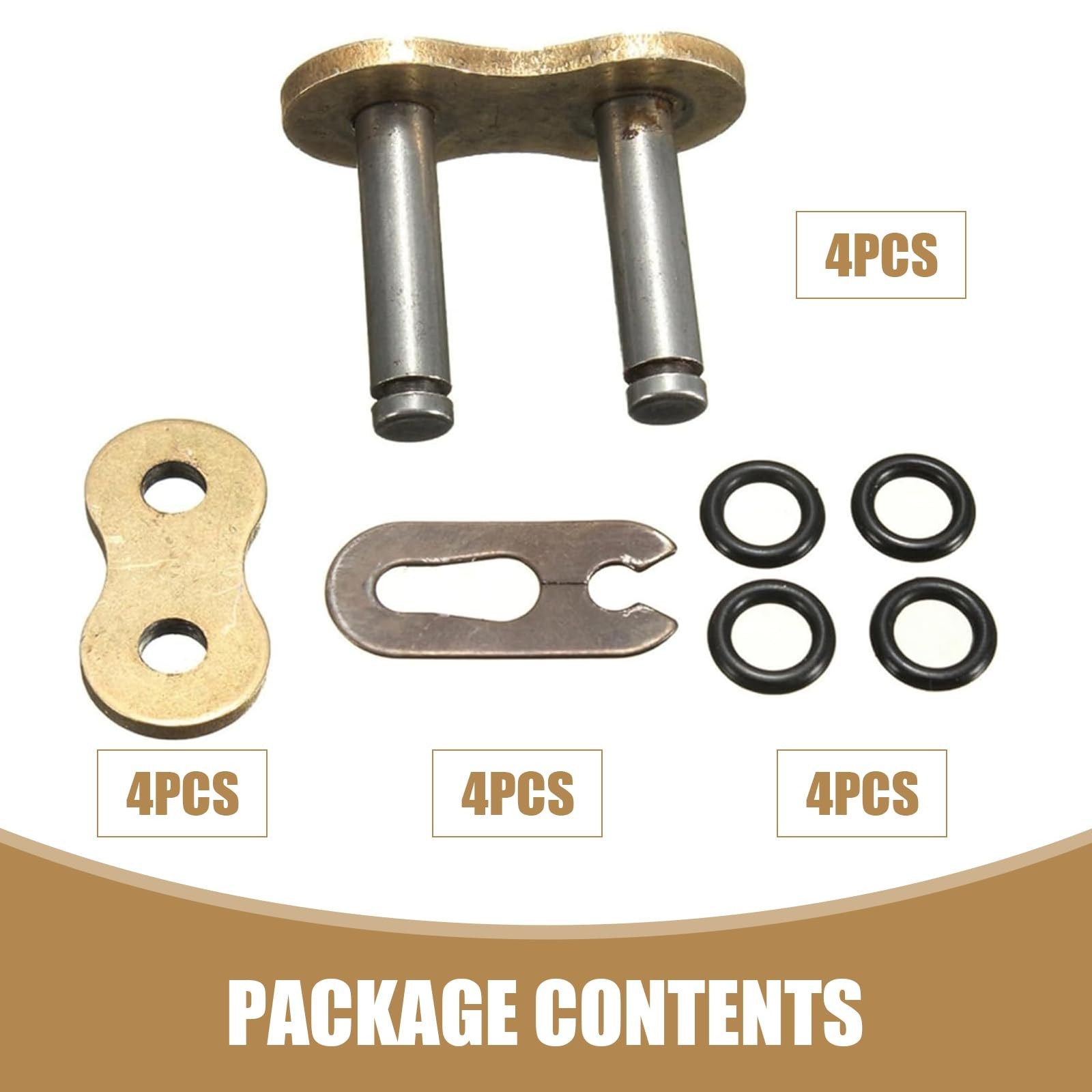 4 Pcs Downhill 520 Chain Master Link Metal Connecting Links Gold Bicycle