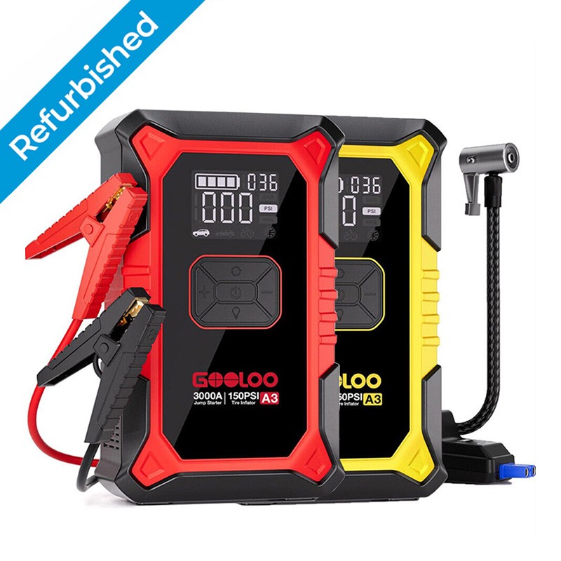 GOOLOO A3 Jump Starter with Air Compressor 3000A Portable Car Battery Booster