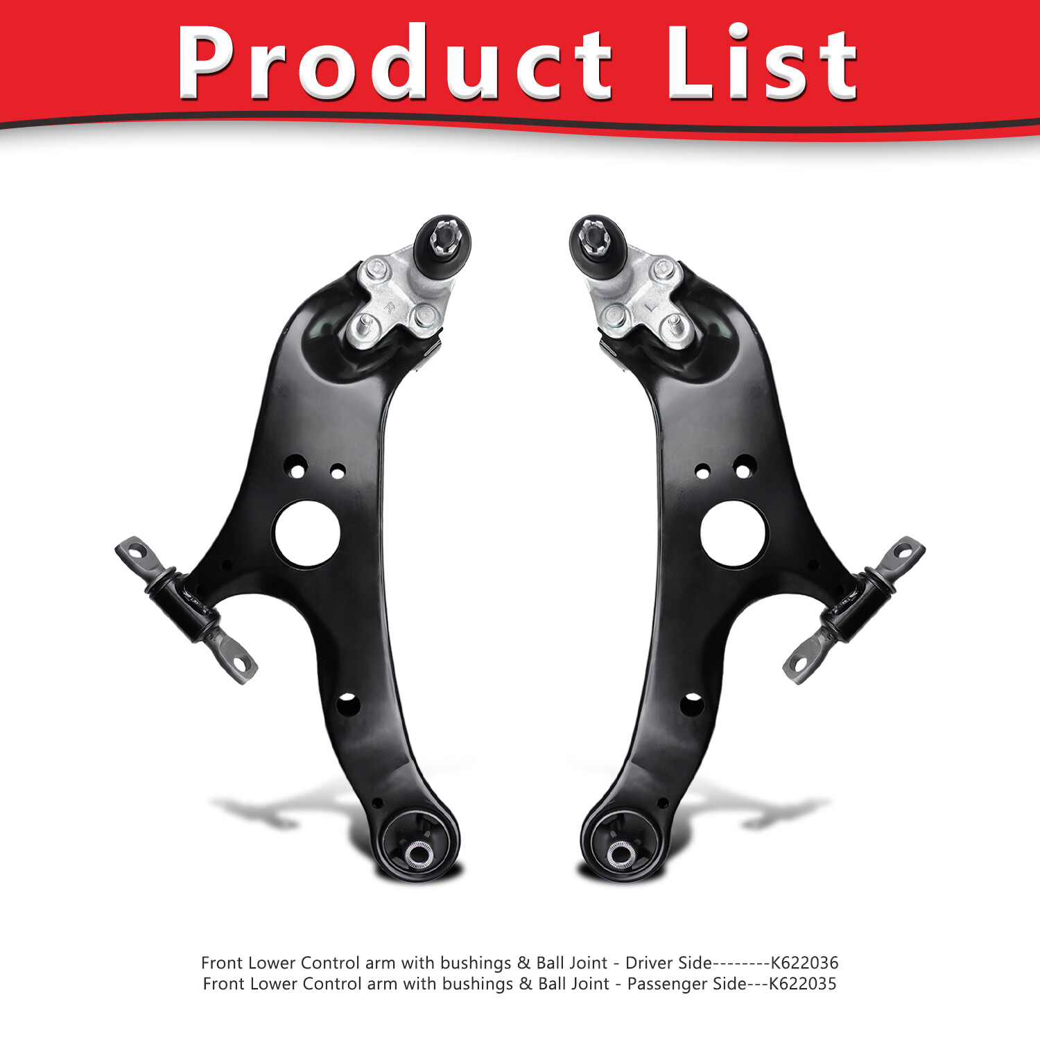 2Pcs Front Lower Control Arm Driver Passenger For 2011 – 2020 Toyota Sienna