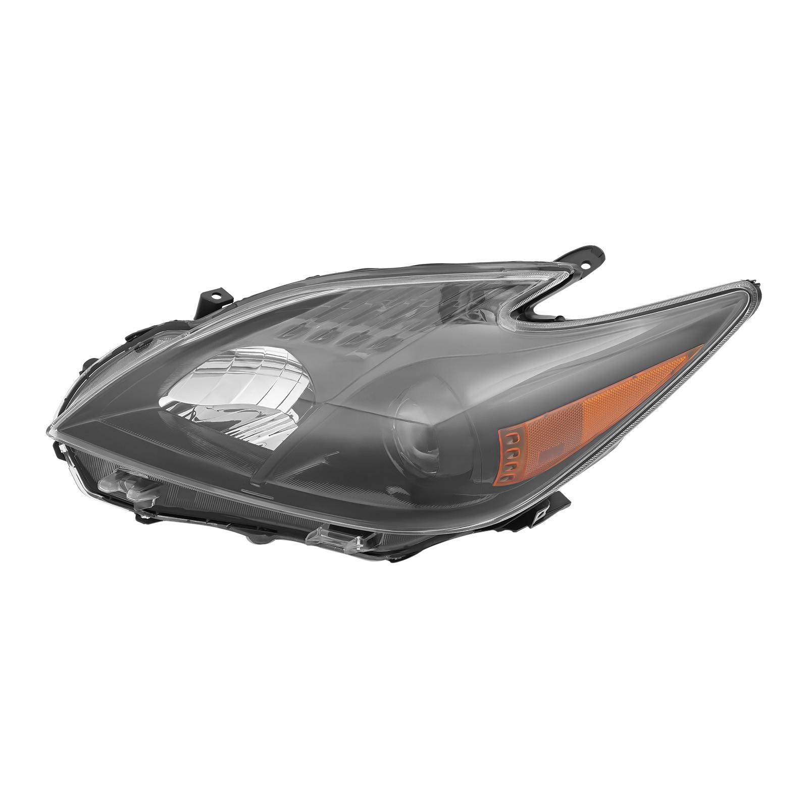 Driver Headlight Assembly For 2010-2011 Toyota Prius Left Side black Lens