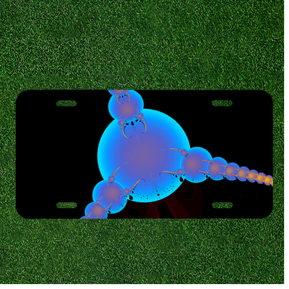 Creative Personalized Car License Plate With Abstract Fractal 3D Pattern