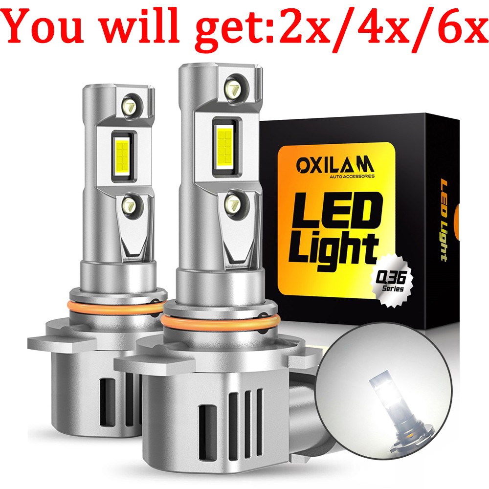 Oxilam 9012 LED Headlight Combo High Low Beam BulbsSuper White Bright Lamps 2-6X
