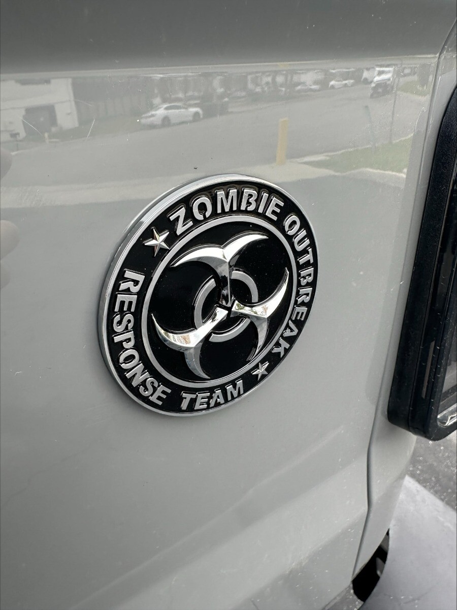 Emblem Badge Decal Sticker Zombie Outbreak Response Team 4″ ABS Plastic 3D