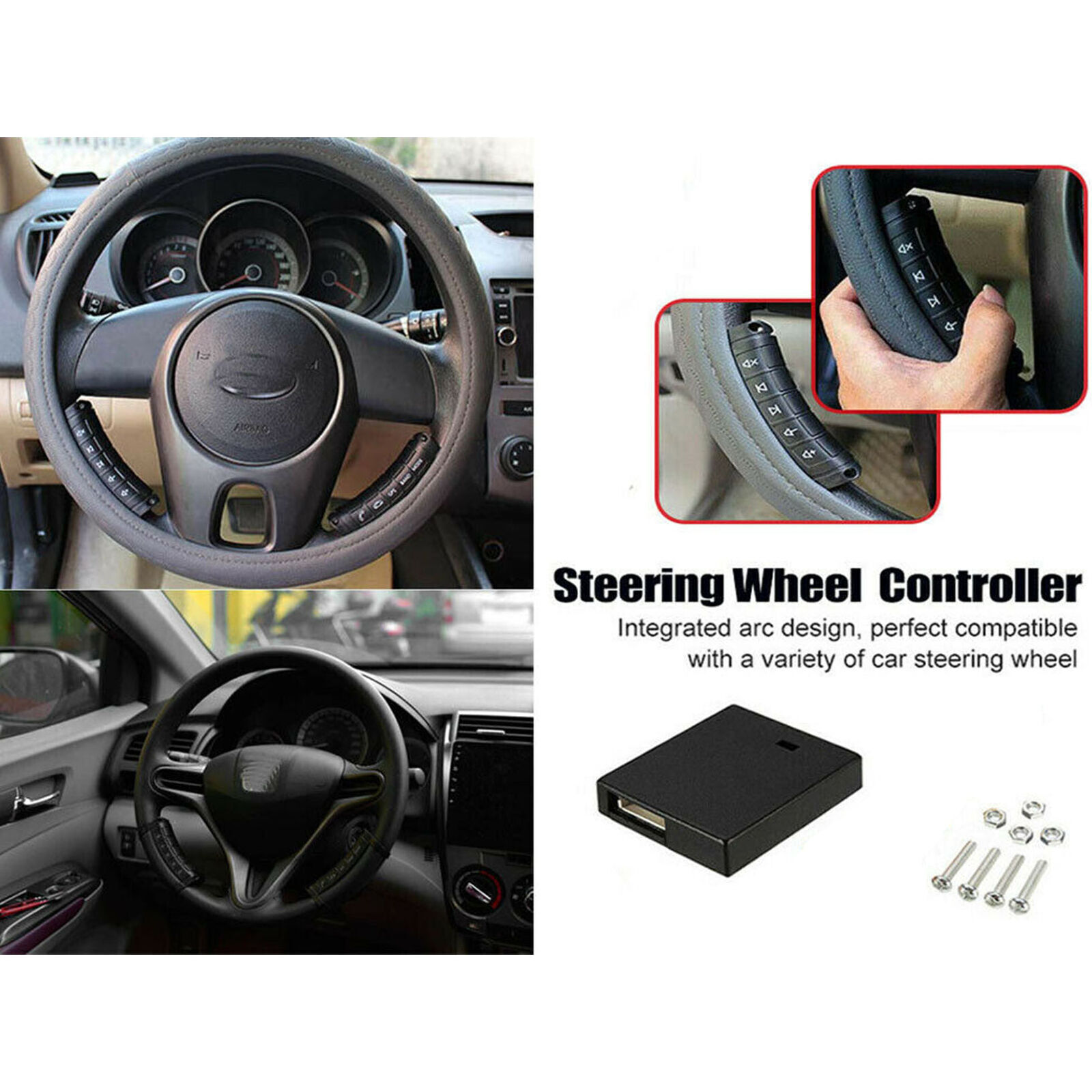 Remote Control Buttons Car Audio Steering Wheel Wireless Bluetooth Button US