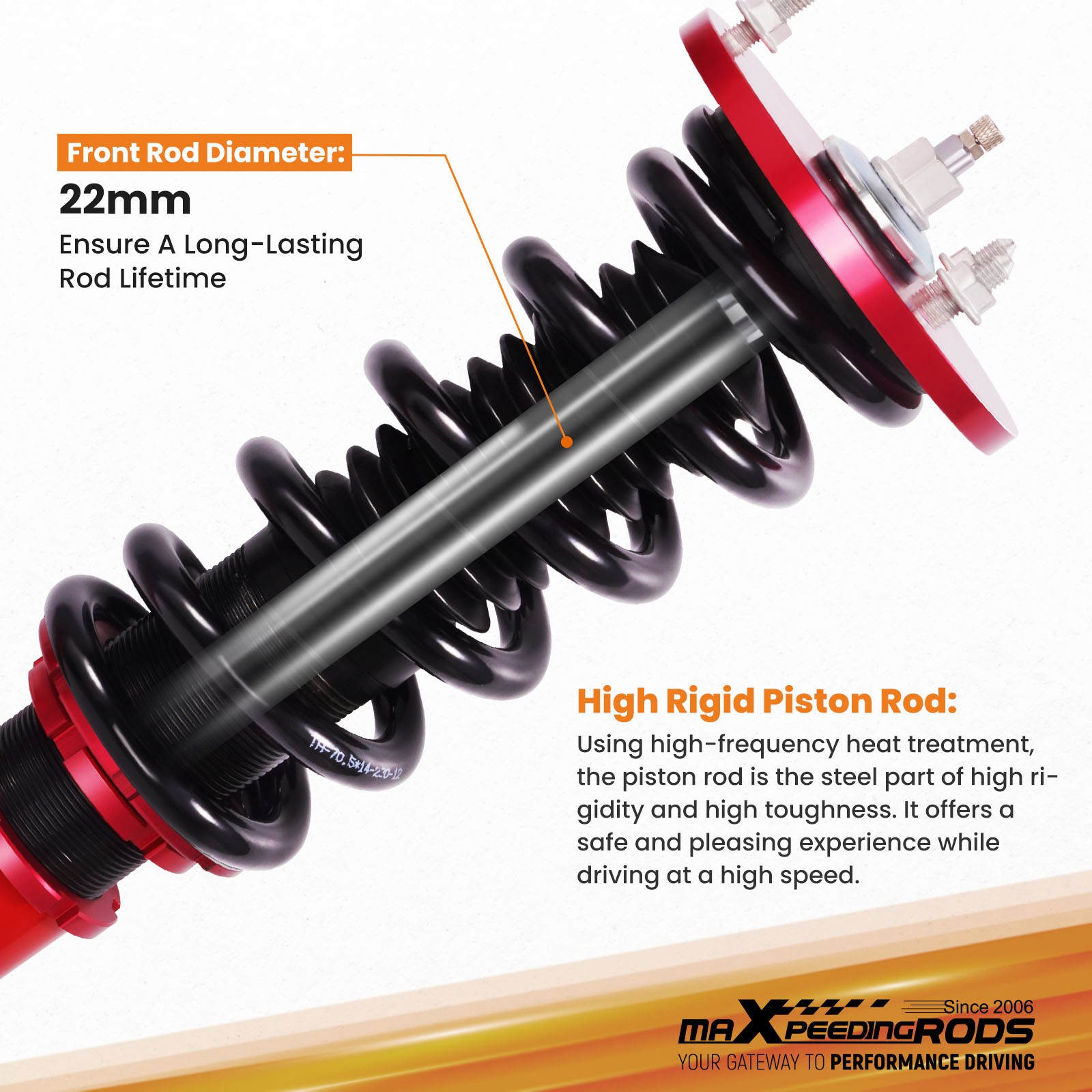 MaXpeedingrods Adjustable Coilovers 24-Step Damper For Toyota Supra 86-92 MK3
