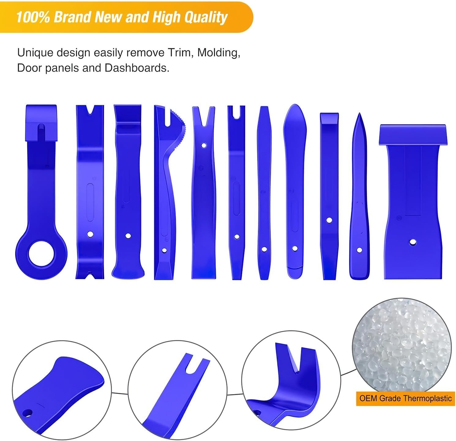 40Pcs Trim Removal Tool Blue | Auto Multi Removal Kit-Terminal Key, Clip Plie…