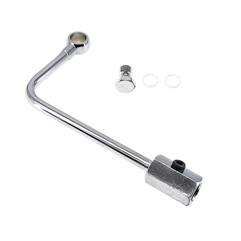 Chrome Plated Fuel Line for Edelbrock/Carter AFB Carburetors 3/8 NPT Inlet