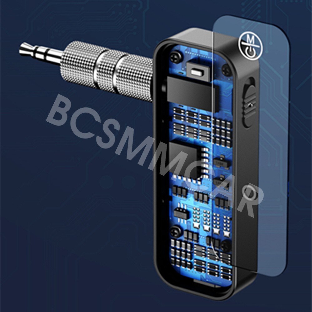 2 in 1 Bluetooth 5.0 Receiver/Transmitter Portable Car Audio Adapter 3.5mm AUX