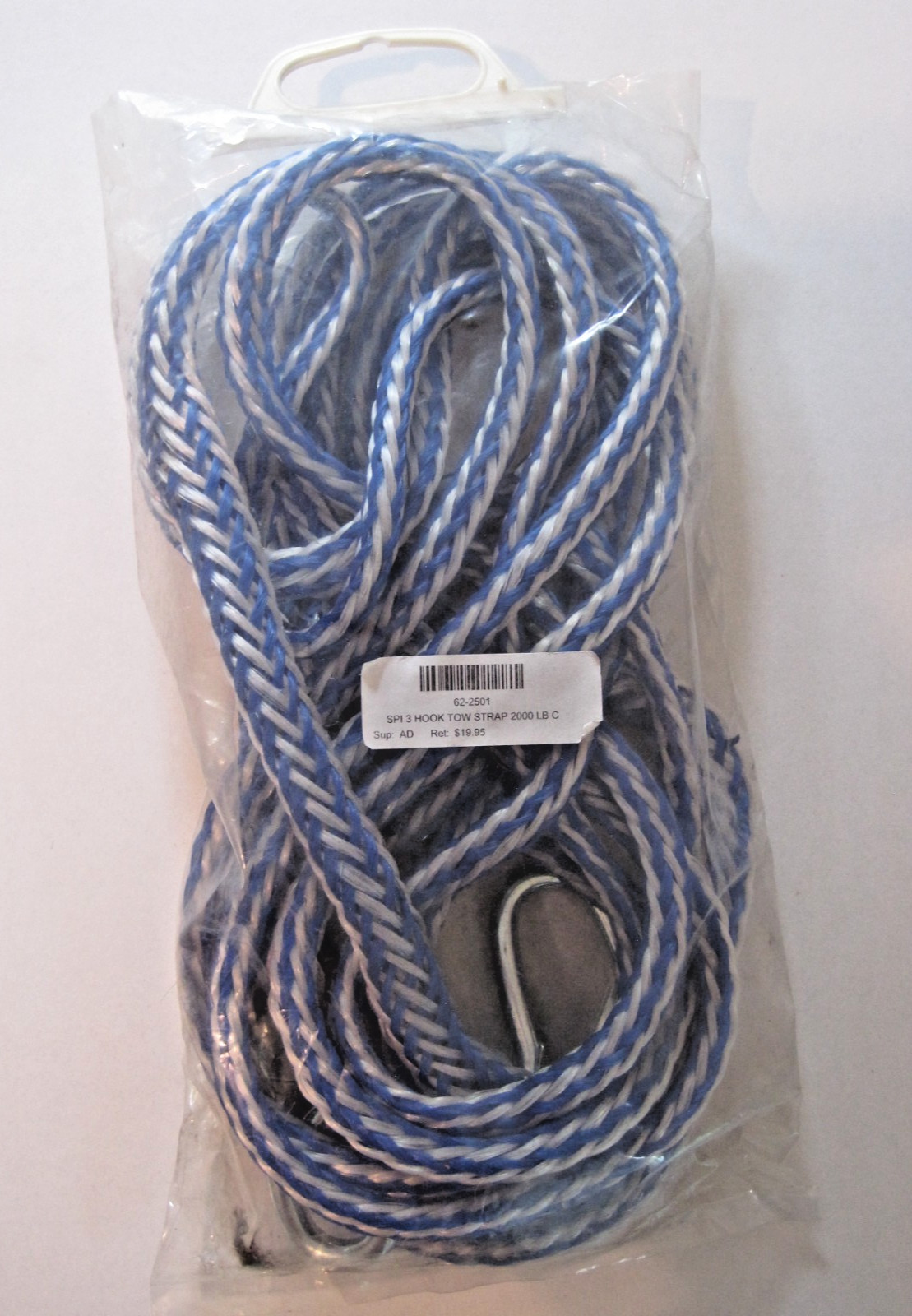 SPI 3 Hook Tow Strap 2000 LB Capacity
