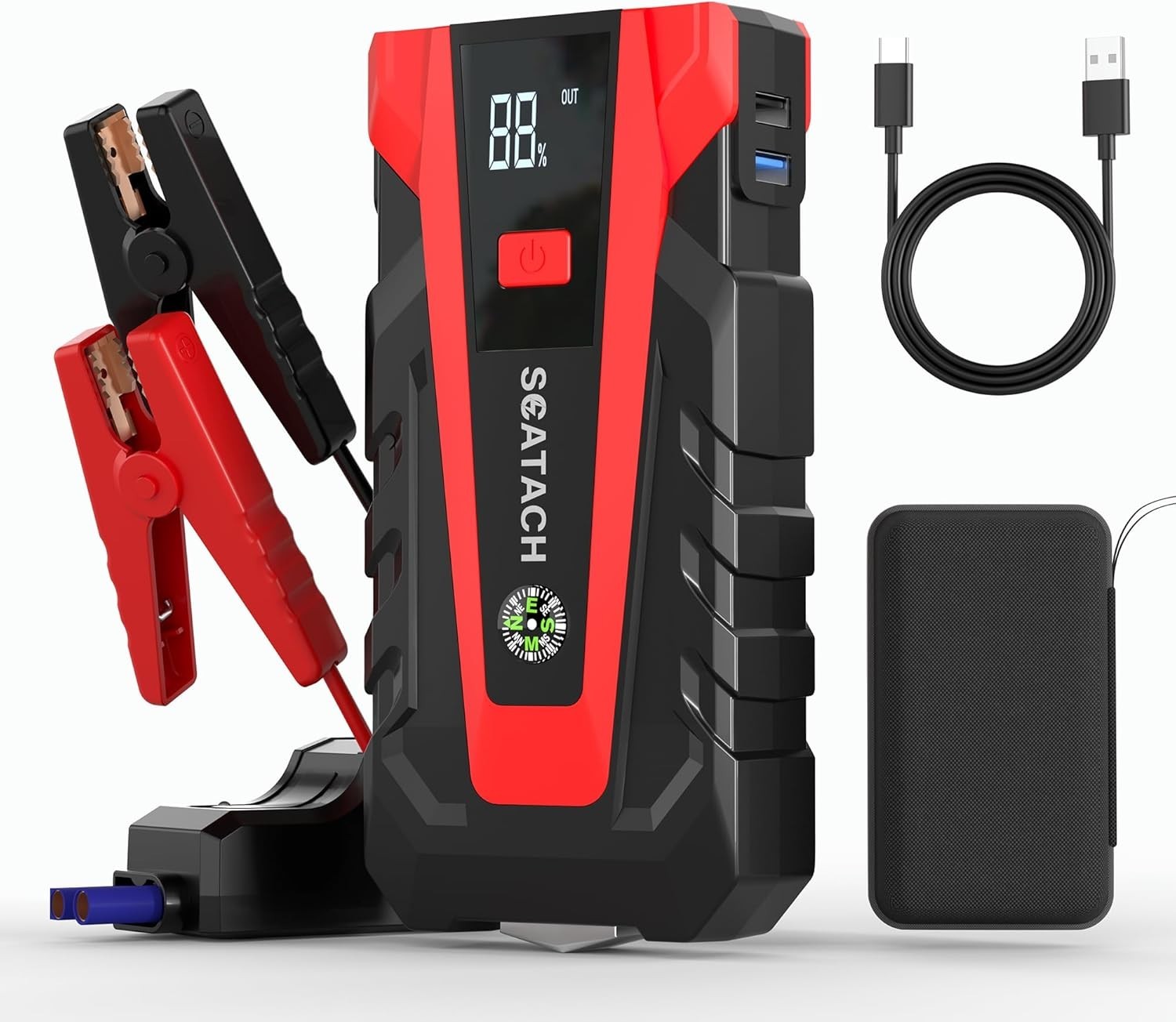 WOLFBOX Jump Starter , 4000A Portable Car Battery Booster