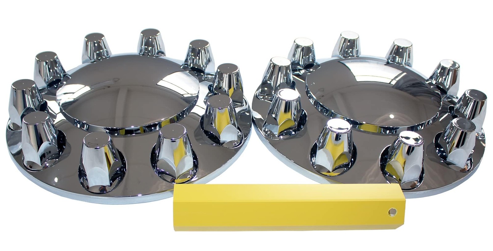 JIARU ABS Plastic Chromed Hubcaps 20 inches, 22.5 24.5 Dome