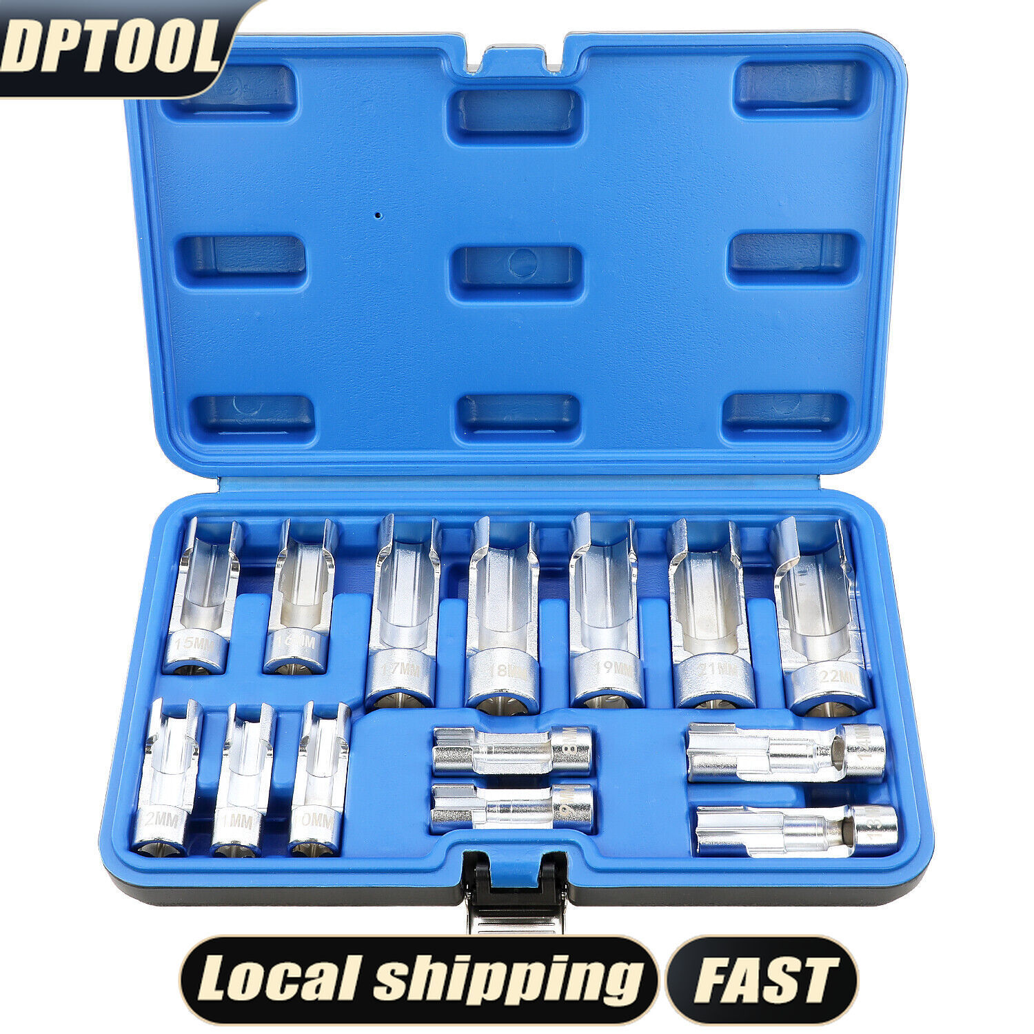 8-22mm Strut Nut Socket Set 14PC Fuel Line Socket Wrench for Diesel Injector