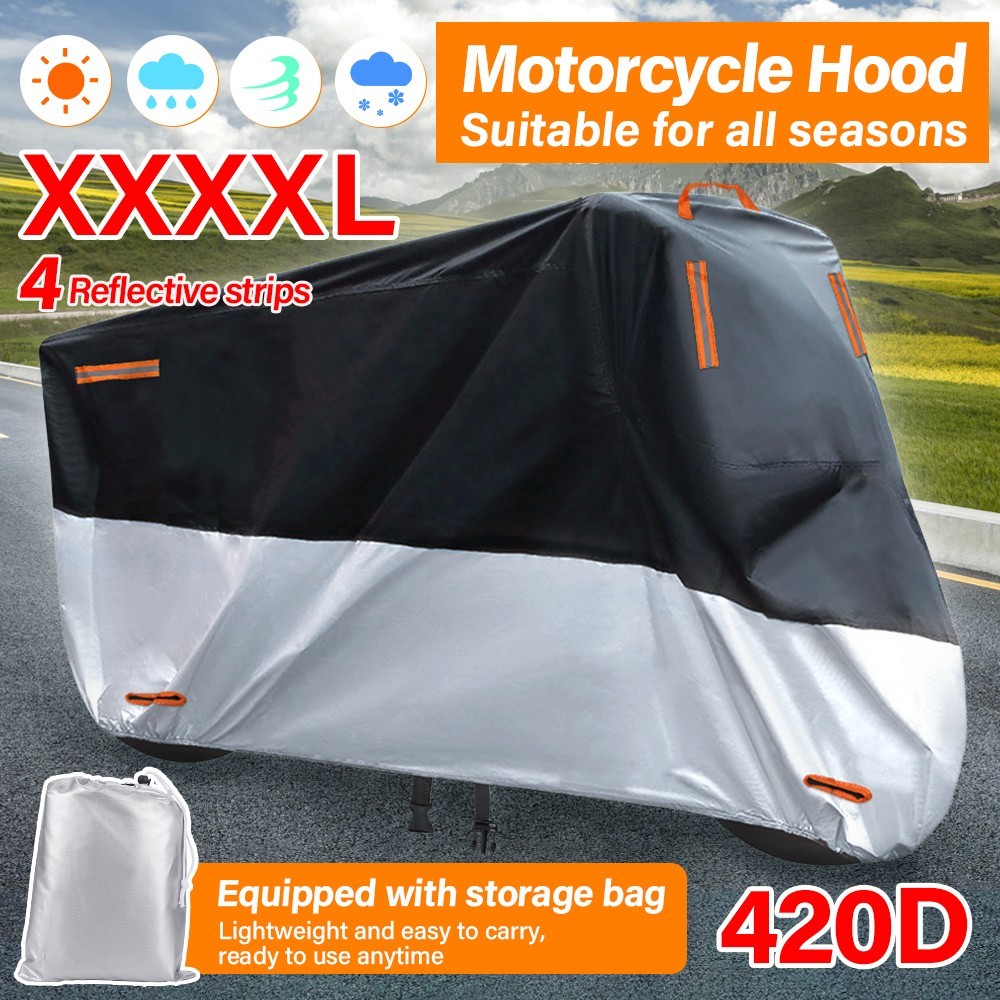 4XL Bike Motorcycle Cover Waterproof Dust Outdoor Rain Sun UV Scooter Protector
