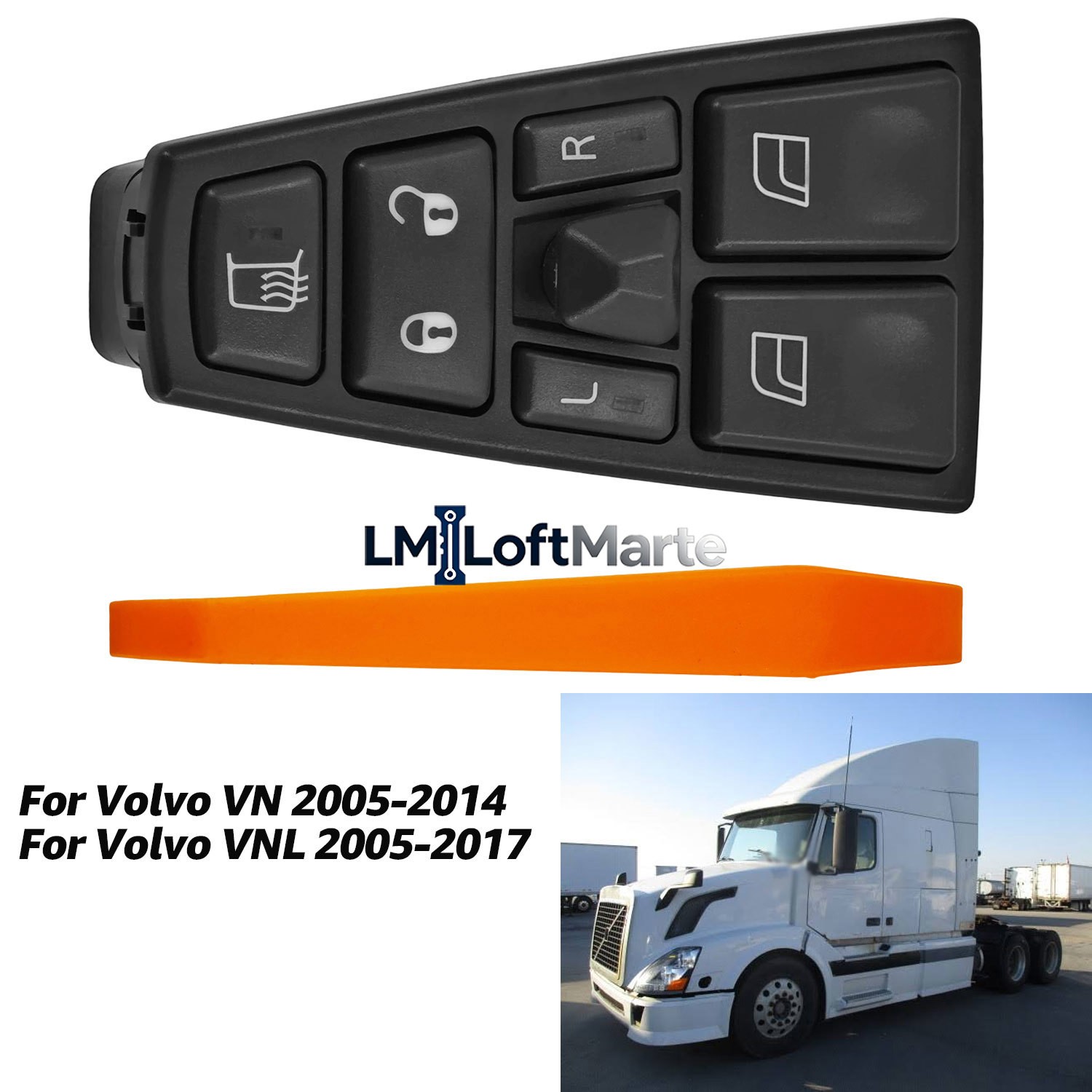 Power Window Switch Heated Mirror Control 17 Pin For Volvo Truck 2005-2017