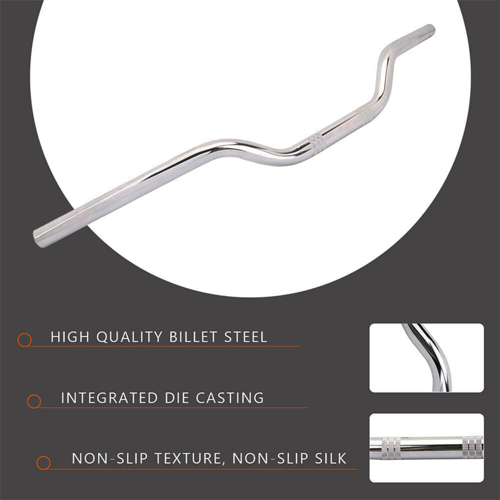 Motorcycle 7/8″ 22mm Handlebar Tracker Drag Bar Chrome For Suzuki SFV650 2009-18