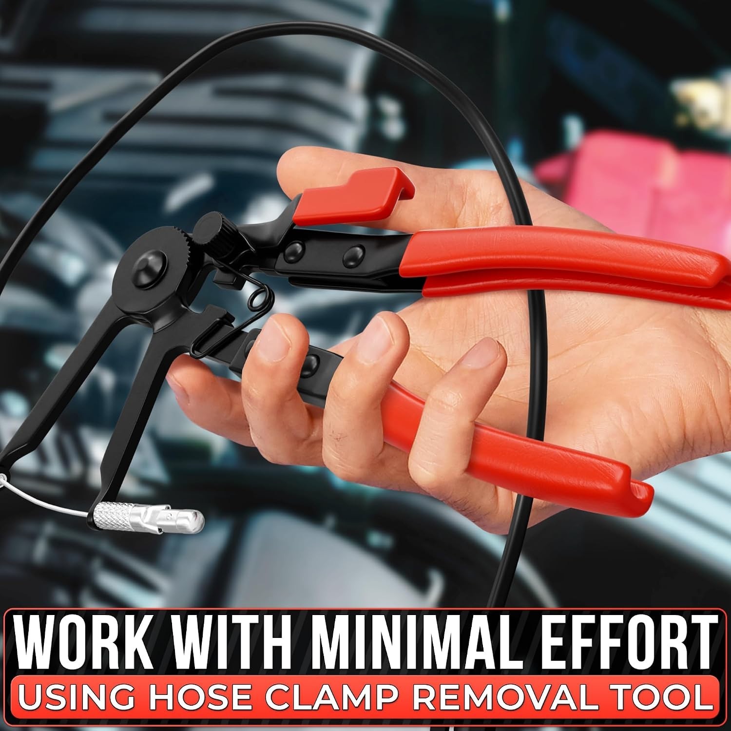 Versatile Radiator Hose Clamp Pliers, Fits 0.39″-1.97″ Clamps, Carbon Steel