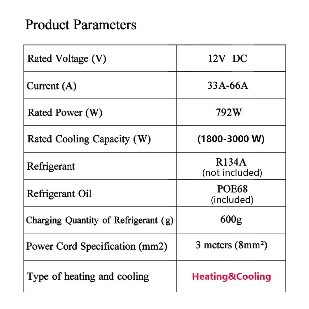DC12V A/C Kit Universal Underdash Electric Auto Air Conditioner Only Cool Car