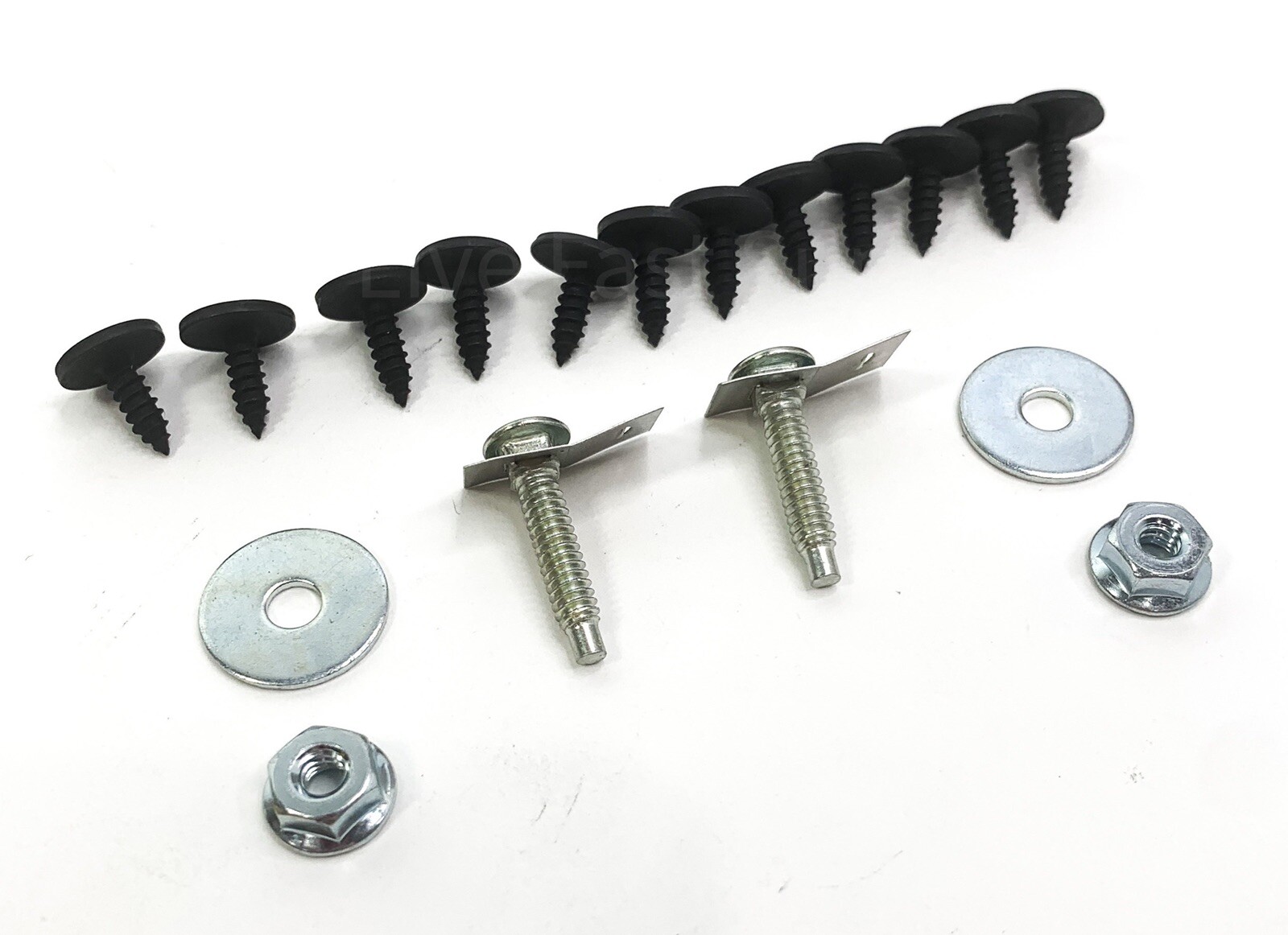 Rear Valance Mounting Hardware Kit Flat Screws Nuts Washers 1965-66 Ford Mustang